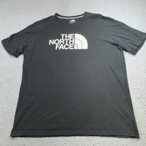 The North Face Shirt Mens Large Black Standard Fit Big Logo Graphic T-Shirt Tee